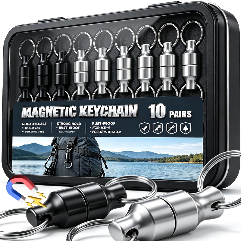 Chain Lock Combination - 2/20x Gantungan Kunci Magnetik yang Dapat