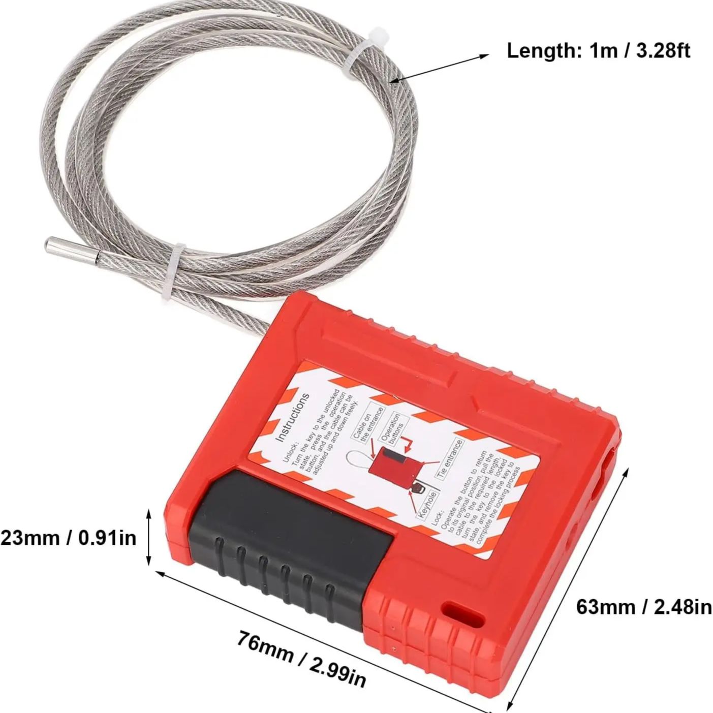 Diameter kabel 4mm 1m pengunci - Cable Lock Flexible ulasan dan harga